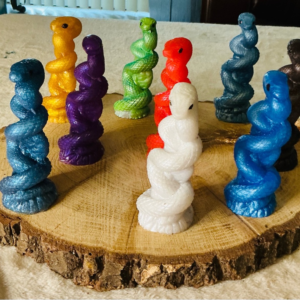 Colorful Snakes In Resin - Picture 1 of 10